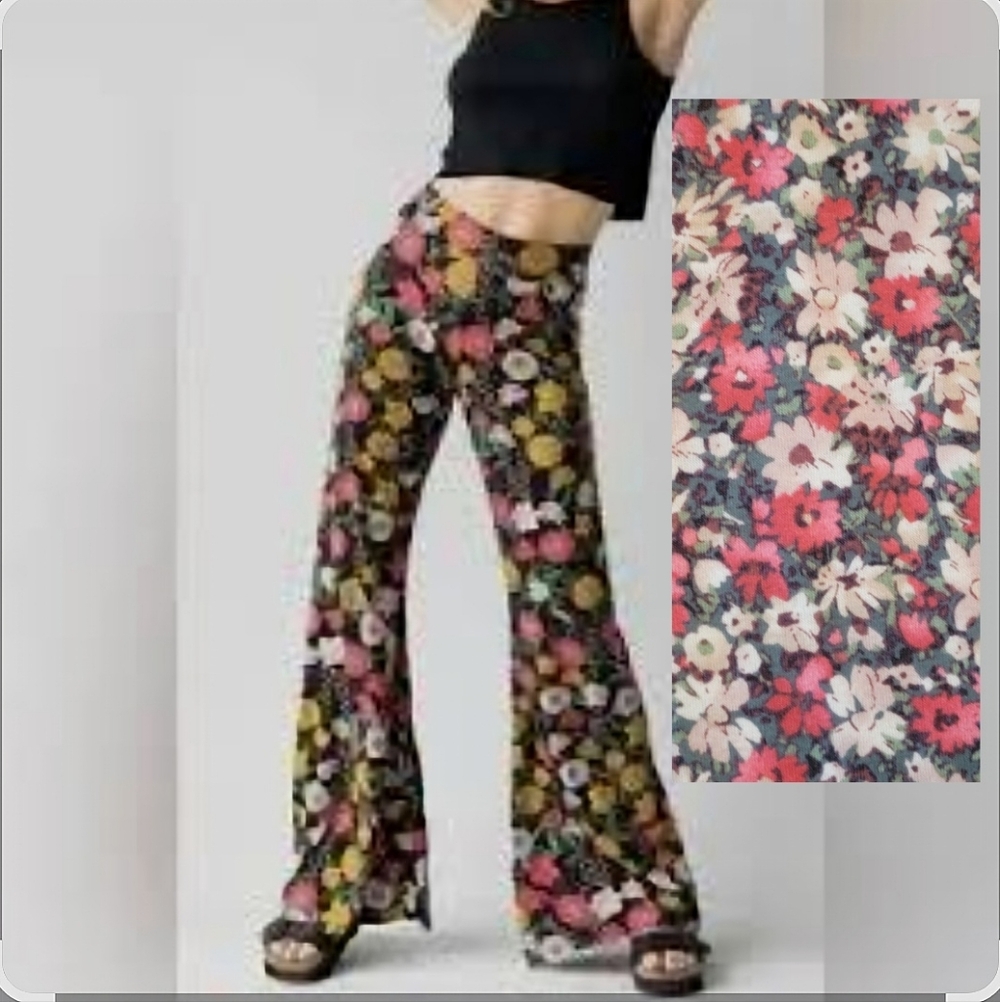 NATURAL LIFE Multi Color Blooms Wide Leg Pants💗 Note Inset Pic💗 - Picture 10 of 11